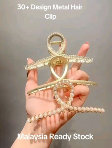Korean Style Hair Clips for Women Square Metal Hair Pin Big Size Pearl Hair Clip Fashion Hair Claw Clip Hair Accessories