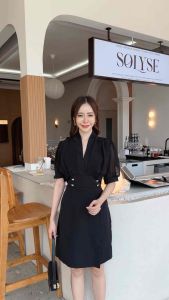 เดรสไขว้หน้าแต่งชีฟองกระดูมหัวใจมาใหม่ - ผลิตภัณฑ์ดีทรงสวย งานดีที่สวย ส่วนร่างกายแนวโน้ม ปริมาณ 60 ชั้น ราคา 599 บาท