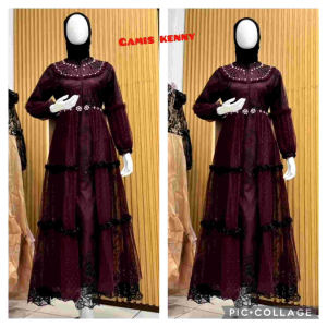Gamis Kenny tille bordir premium LD 110cm