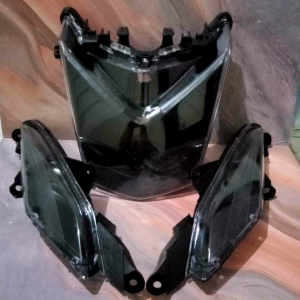 REFLEKTOR LAMPU DEPAN PLUS SEIN BEAT FI 2013 - 2016 COSTUM HITAM SMOKE