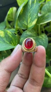 CINCIN BATU RED BARON ASLI SUPER MEWAH MINIMALIS TOP QUALITY