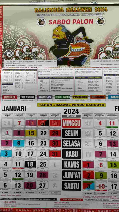 Kalender 2024 - Kalender Jawa 2024 Sabdo Palon - Tanggalan Jawa Lengkap ...