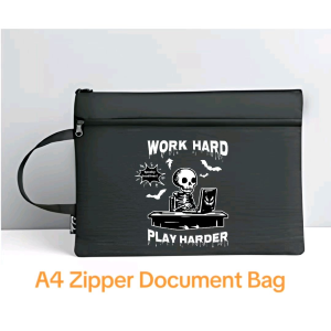 Personalized doubled zipped waterproof document bag