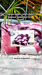 Selimut Bulu Dewasa Bonita PAULINA Motif Agustin 160x200 cm bulu halus Motif Elegan