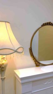 กระจกติดผนังเจ้าหญิง กระจกสไตล์ยุโรปสีทองโบราณ วัสดุพรีเมียม พร้อมส่ง