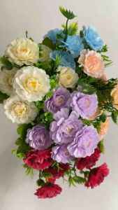 Bunga buket krisan pompom palsu artificial imitasi dekorasi