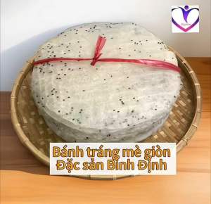 Bánh tráng gạo mè giòn đặc sản Bình Định dùng cuốn rau thịt nướng hay chiên đều ngon-BigLove