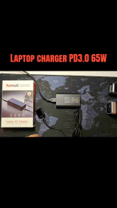 Anmuti 45W 65W Laptop charger Adapter Type C 2.3M USB C 20V 3.25A 2.25A Fast Charging Universal Compatible with Lenovo Dell HP Acer ASUS Laptop/Phone Power Supply ADLX65YCC3A ADLX65YDC2A