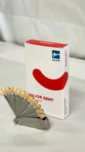 shade guide majordentตัวเทียบสีฟันสำหรับช่างทันตกรรมและลูกค้าเทียบสีตอนทำฟันปลอมเพื่อให้ได้สีใกล้เคียงฟันจริง ราคาต่อแผง ลูกค้าจะได้รับ1แผง นำเข้าจากอิตาลี #เฉดไกด์#เทียบสีฟัน#shadeguide#majordent