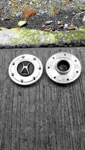 Tutup Tangki Ninja Custom Model CNC Silver & Lubang Baut 7