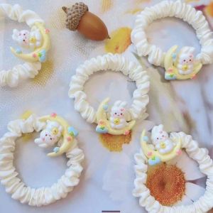 |SANTO.NE| MOON STAR RABBIT 🌙 ⭐️ 🐰 HAIR BAND HAIR TIES ELASTIC CUTE 月亮星星兔小肠圈 发圈 可爱