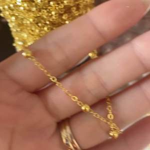 Dây xích bi cao cấp titan vàng làm trang sức bền đẹp bán theo m