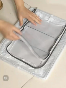 OHHDEER Large Capacity Pvc Transparent Shoe Box with Handle Bed Bottom Dustproof Shoes Foldable Steel Frame Storage Box
