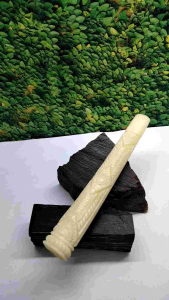 Pipa Once Tulang Sapi Bulat Super Ukir Bunga A258