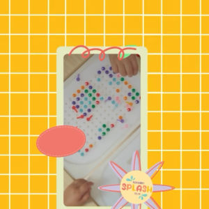 Sensory Splash Club - Educational Hand and Eye Coordination Early Learning Posting Peg Board for Toddler