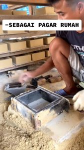 Roster beton motif durian  Anti tampias Warna abu putih merah Dekorasi rumah ruangan  Hiasan dinding