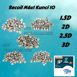 50pcs Recoil Helicoil Buat Baut 10 M6x1 Material Per Stainles