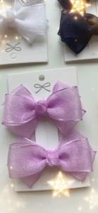 Set Kẹp Tóc Nơ Ánh Kim Phong Cách Công Chúa Cho Bé Gái