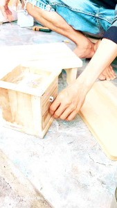 Milenial Production Paket kerajinan kayu Asbak  kayu jati / kursi / telenan kayu