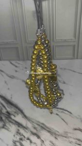 Roxane Metalic Bow Love Phonestrap Tali Gantungan HP Metalik Manik Phone Strap Lanyard Tali Handphone Handmade Fashion