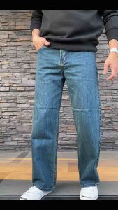 TPPJEANS Vintage Straight Denim กางเกงยีนส์ทรงกระบอกใหญ่ สีบลูฟอกสนิม ทรงสวย ใส่สบาย เป้าซิป Size 28-36 รับชำระปลายทาง