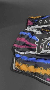 Fairtex BS1957 Colorful Horizontal Retro Satin Muay Thai Fight Shorts