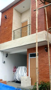 bata tempel hiasan dinding tembok minimalis anti tampias  varian warna merah putih 1meter isi 60 pcs