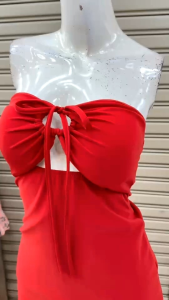 JN. ชุดพีอาร์ เดรสผ้าITY เสริมฟองน้ำ ทรงสวย