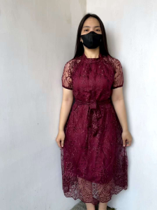 Dress Pesta Bridesmaid Mewah Anbell Dress Wanita Kristen Premium Gaun Cantik Kondangan Fashion Wanita Kekinian