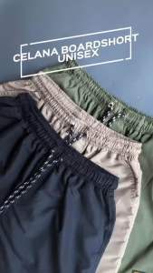 GRAFFITY - PAKET 3 PCS Celana Pendek Pria Distro Boardshort Tali Karet Pinggang Boxer Santai Polos Jumbo Original Shortpants Kolor Pantai