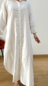 [VEMODE] DRESS MAXI POLOS PUTIH CASUAL 0B3D 9011