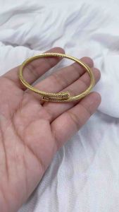 Stainless Steel Gold Bangle Adjustable