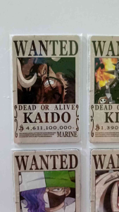 ATM Size Ref Magnet - One Piece Wanted Poster UPDATED Bounty after WANO