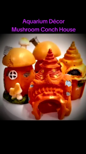 Fish Tank Resin Decoration Hermit Crab Hiding House Mushroom Conch House Landscaping Breeding Box Tank Crab