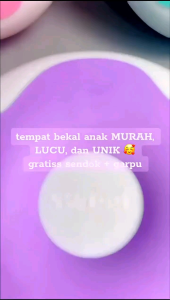 Lunch Box Donat / Kotak Bekal Anak Lucu Bentuk Donat Viral Sekat 3 GRATIS Sendok