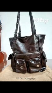 Tas Bahu Tas Tote Hobo warna Coklat Coffe dari Brand SAMO ONDOH Tas Banyak Kantong Untuk Kerja Kuliah kd 269