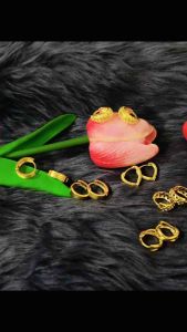 ZIHANG JEWELRY 24K Gold Plated Monicky Plain Clip Earrings for Women - Hypoallergenic and Affordable with Cash on Delivery Option