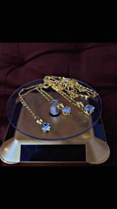 ZIHANG JEWELRY 24K Gold Plated high quality non tarnished SINGLE stone necklace with pendant for women