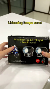 Lampu Tembak Laser 2 Warna Free Saklar High Low Putih Kuning & LED D2 Mini