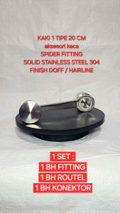 SPIDER FITTING TIPE 20 CM KAKI 1 BRAKET KONEKTOR JEPIT KACA CURTAIN WALL STAINLESS STEEL 304