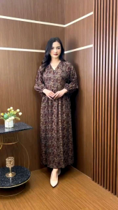 MIDI DRESS AMIRA // DASTER HAWET PANJANG RAYON PREMIUM // DRESS WANITA MODEL