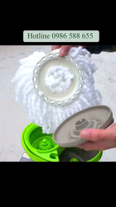 Cây lau nhà cán nhựa thân Inox Bennix BN-05N kèm bông lau