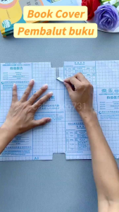 Book Cover A4 Self-Adhesive School Plastic Diamond Transparent Film Stationery Buku Latihan Buku Teks Notebooks Waterproof