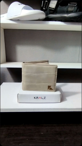 KRALZ Dompet Pria Lipat Terbaru Dompet Kartu Cowok Keren Crem