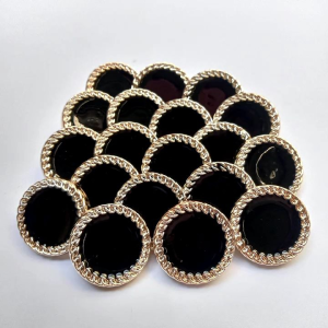 12 pcs kancing baju motif Jamur Full Gerigi Hitam / kancing jamur hitam full gerigi 15mm / 18mm / 21mm