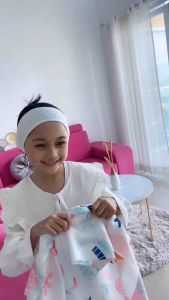 Voal Printing & Hijab Instan Anak Motif Kupu2 Rainbow