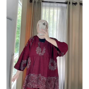 KJ001 | SETELAN CELANA PANJANG BATIK CAP MODEL KIMONO SIZE SUPER JUMBO