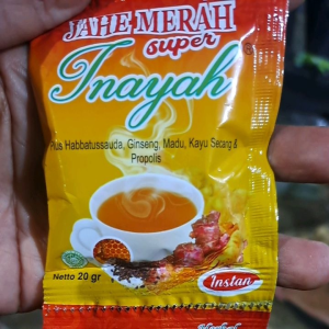 Jahe Merah Super Sachet Original Inayah Praktis harga 1 sachet isi 20 gram