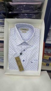 (6Q0179)Áo sơ mi lai ngang ngắn tay Form regular( rông)