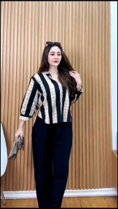 One Set Cargo Wanita Kekinian Crinkle Airflow Dan Rayon Premium Setelan Terbaru